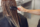 Woman drying hair in a hairsalon